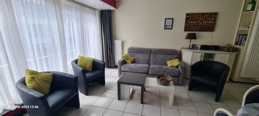 Coxyde vue mer appt 2 chambres + WiFi+ garage privé gratuit