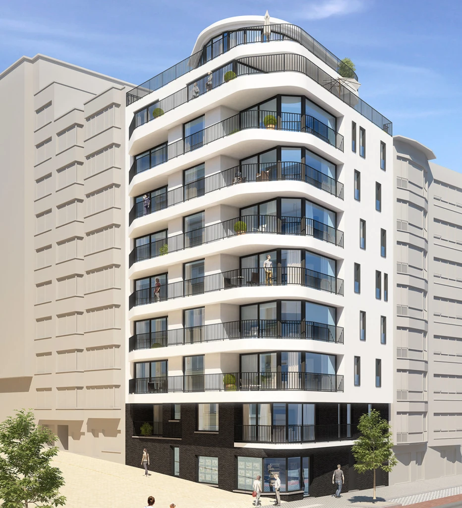 Appartement vacances avec vue latérale sur la mer à Ostende